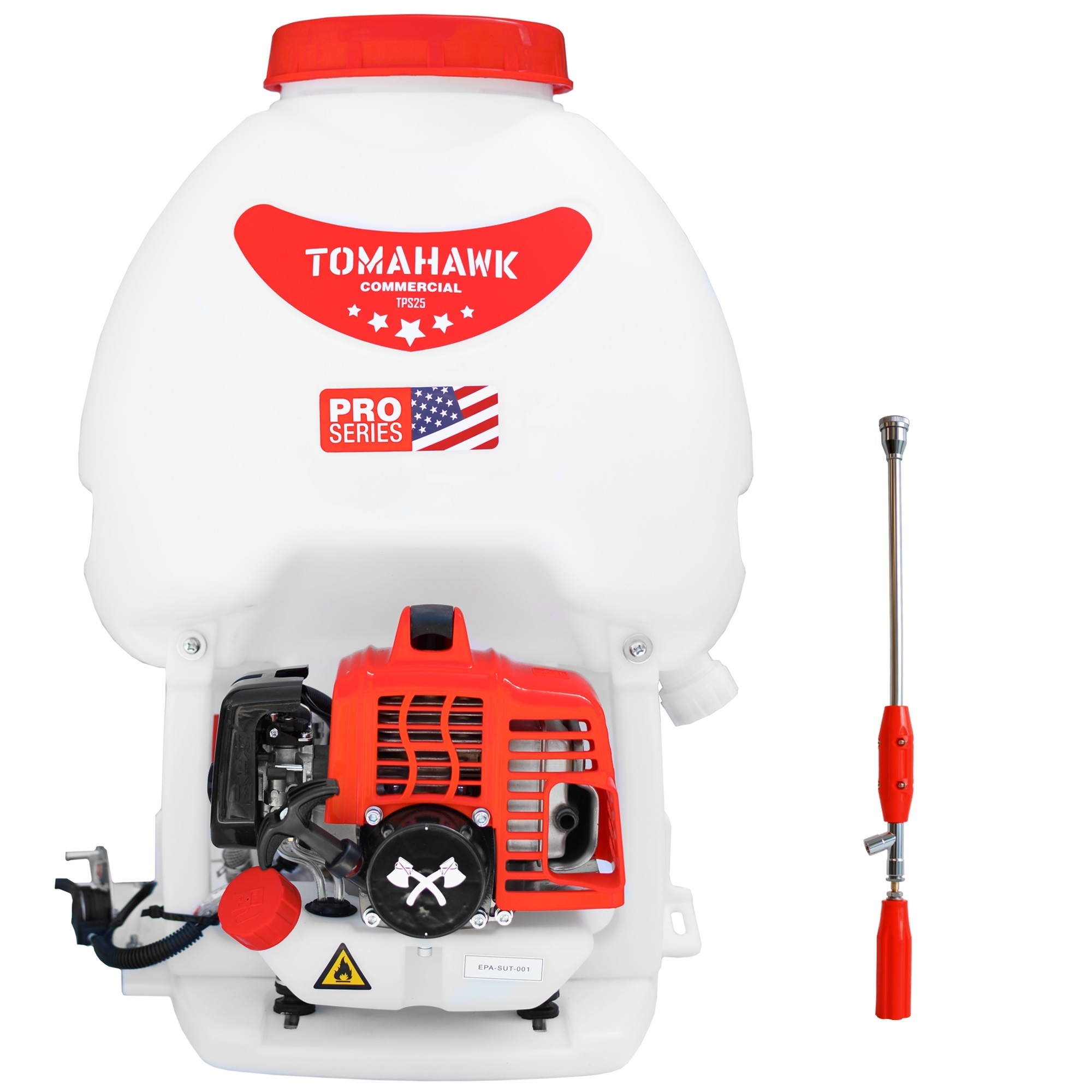 Tomahawk Motorized Backpack Sprayer with Conical Gun - 5 Gal. Tank, 2.5 GPM, 450 PSI, Model# TPS25 + CG